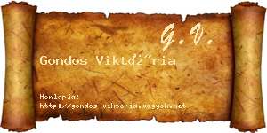 Gondos Viktória névjegykártya